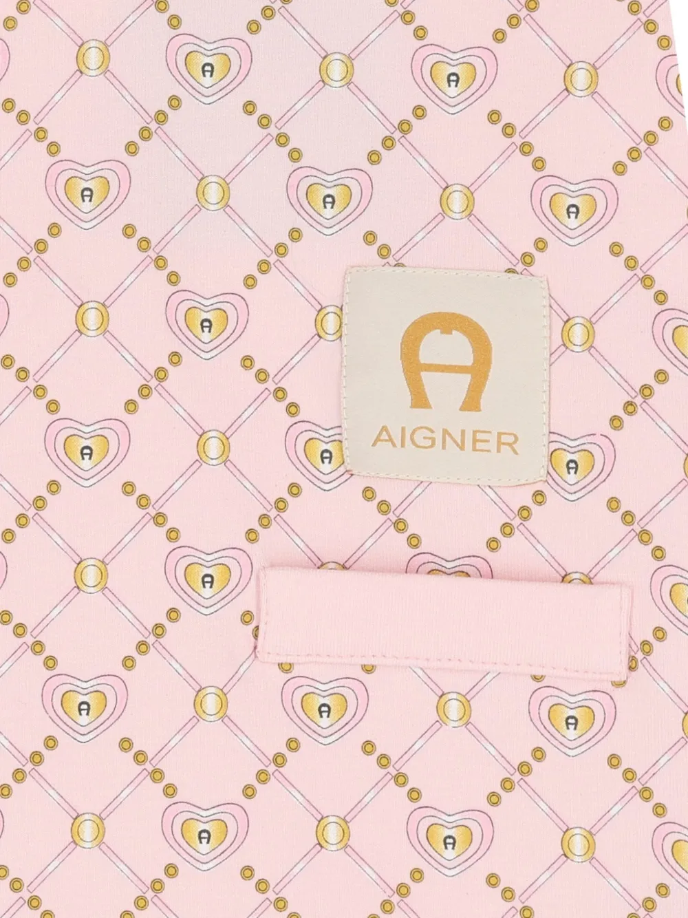 Aigner Kids Polojurk met hartpatroon en logo Roze