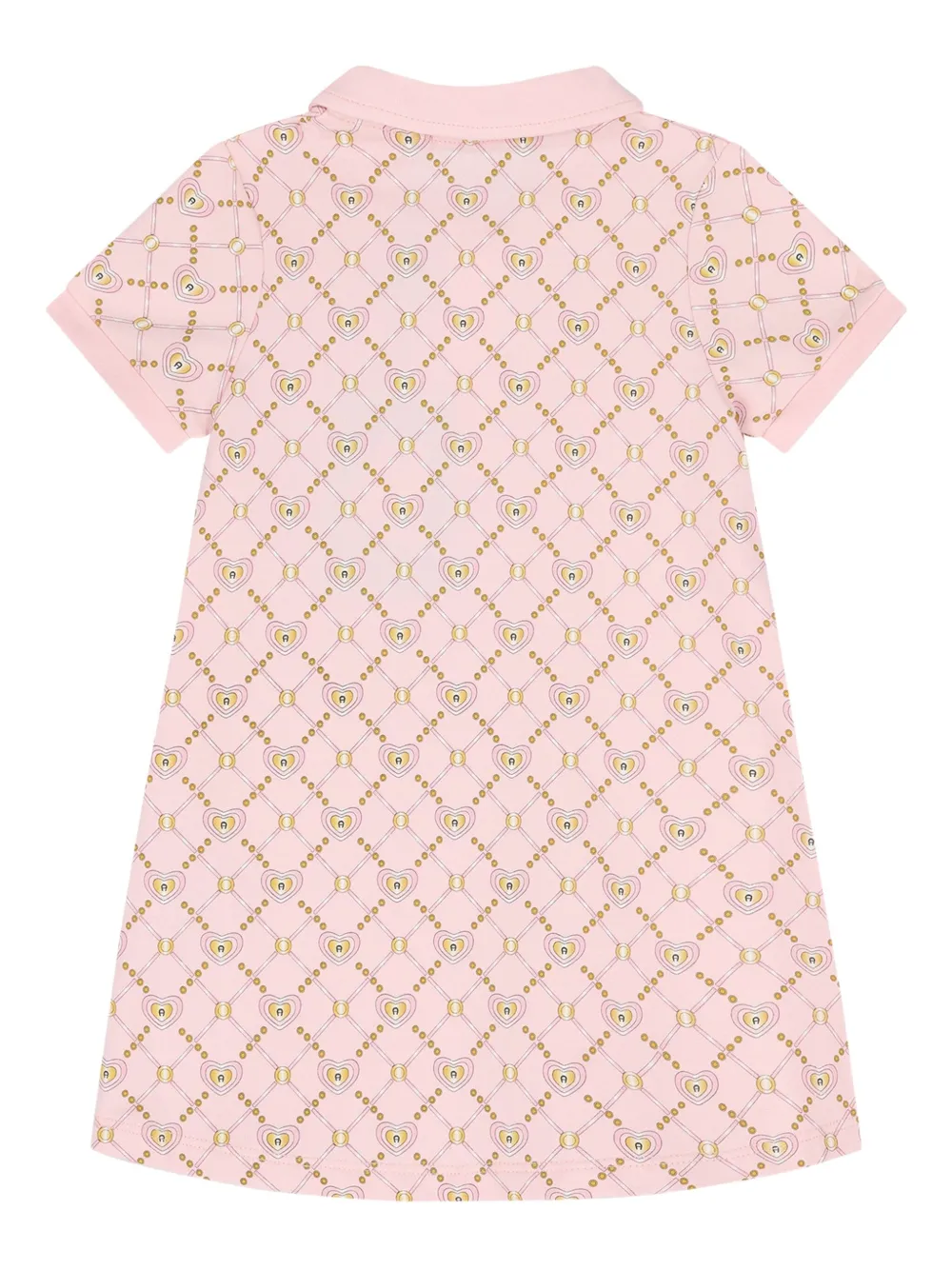 Aigner Kids logo heart-pattern polo dress | Casual Dresses | Image 2