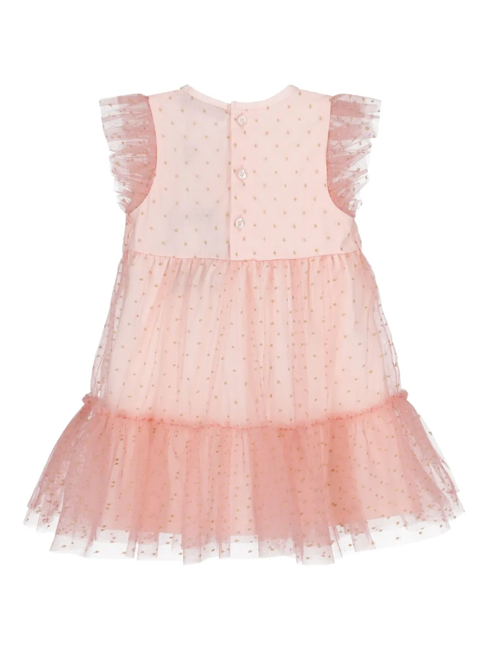 Aigner Kids Tulen jurk met franje - Roze