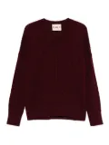 Plan C V-neck cable-knit sweater - Red