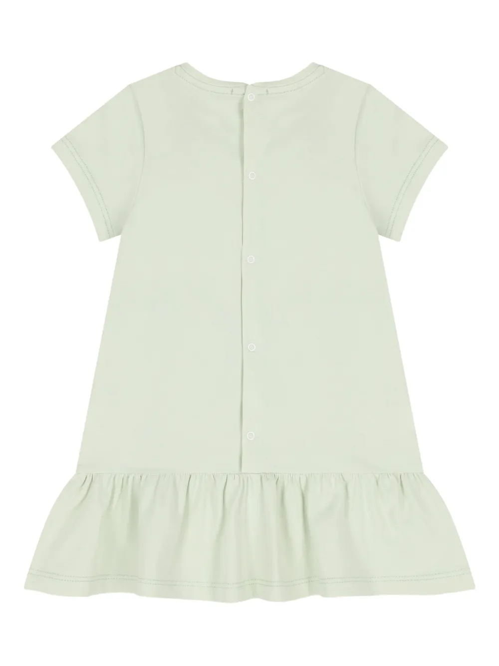 Aigner Kids Jurk met teddybeer-applicatie en ruches - Groen