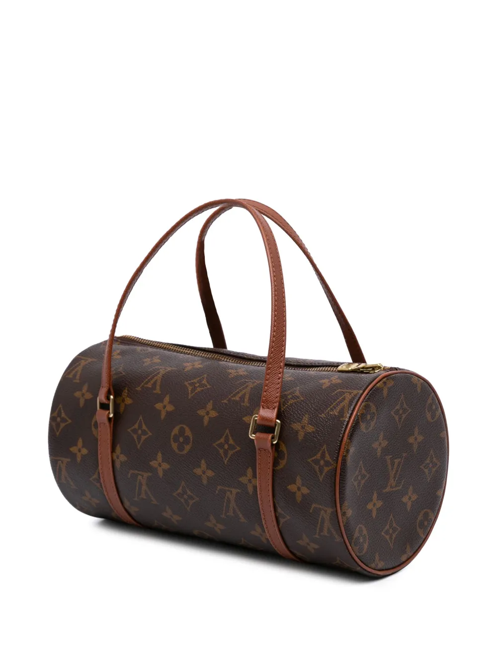Pre-owned Louis Vuitton 1995 Monogram Papillon 26 Handbag In Brown