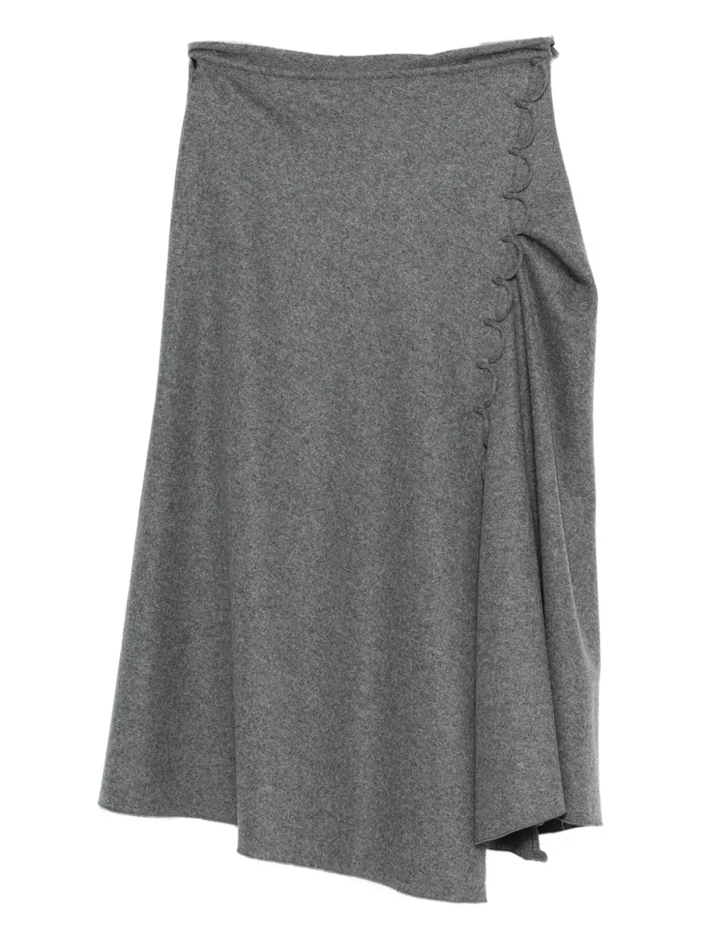Victoria Beckham scalloped asymmetric skirt | Grey | Image 1