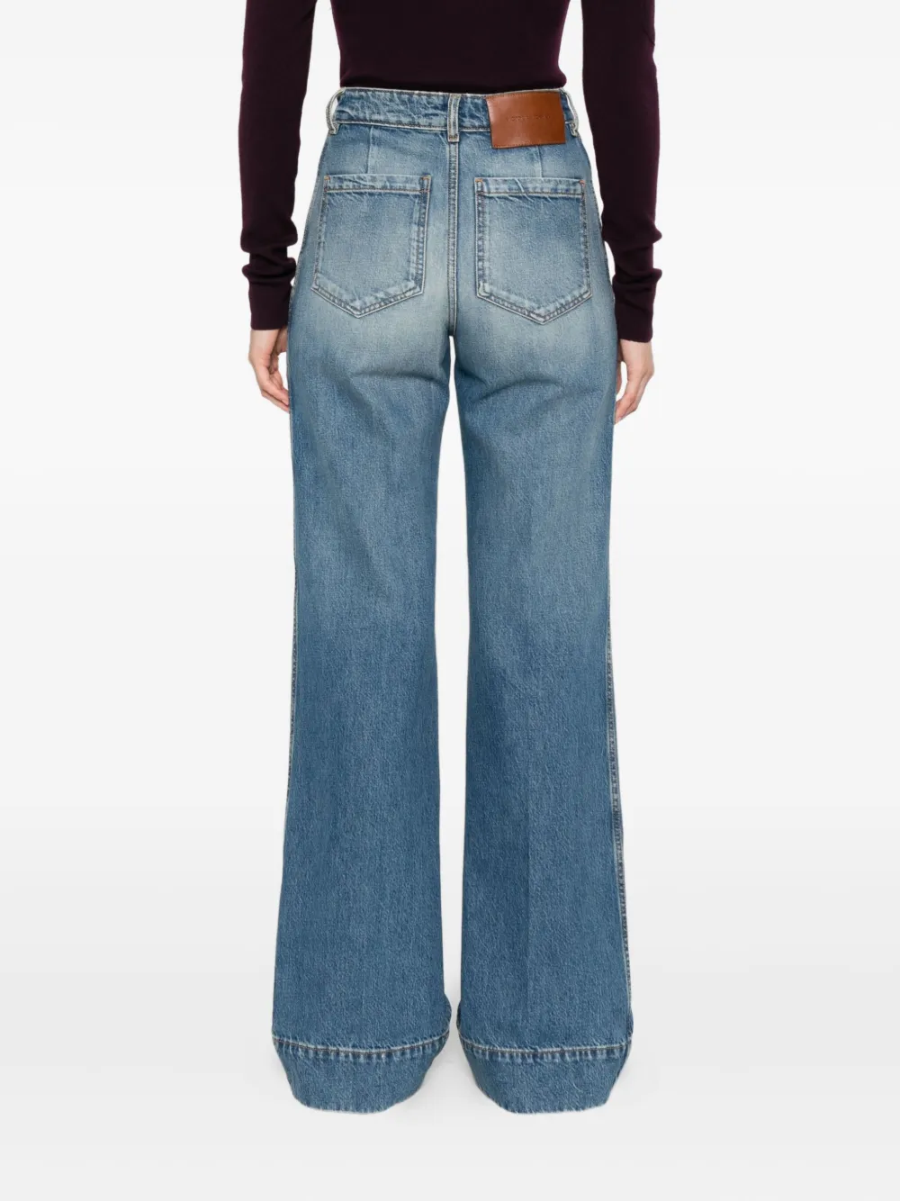Victoria Beckham Jeans met zakdetail Blauw