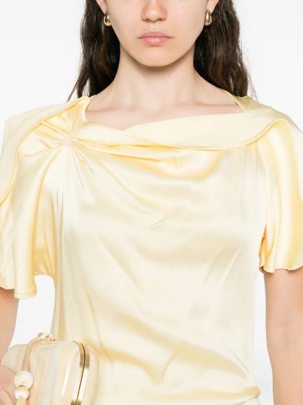 slim fit dress slacks Victoria Beckham | V-neck Ruffle Midi Dress main image 1