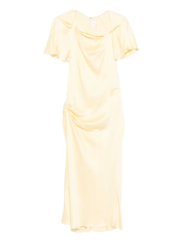 green emerald velvet dress Isabella Gown In Bronze – Victoria Beckham UK
