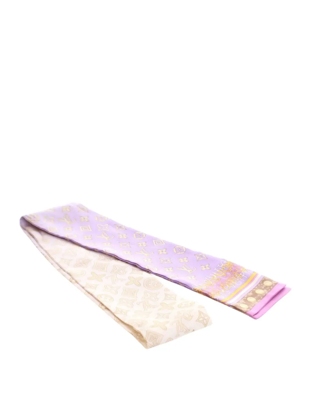 Louis Vuitton Pre-Owned 2017-2025 Monogram Silk Map Bandeau scarves | Image 2