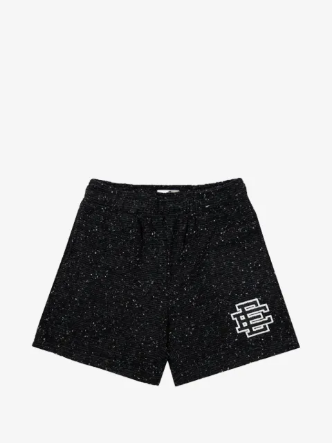 ERIC EMANUEL bouclé logo-print shorts
