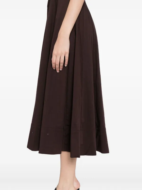 STAUD short-sleeved Wells Dress | Brown | FARFETCH STAUD short-sleeved Wells Dress | Brown | FARFETCH