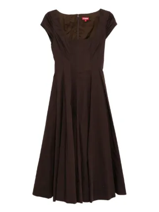 staud brown wells dress short-sleeved | Coordinate this dress with Length_Floor-length Sizes:XS Dress Casual Short By Striped dress