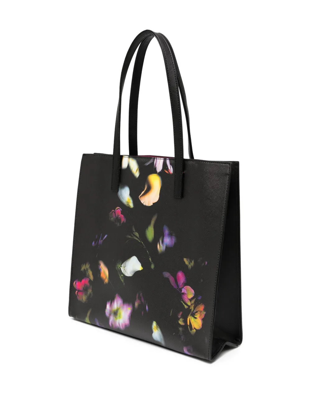 Ted Baker Shopper met bloemenprint - Zwart