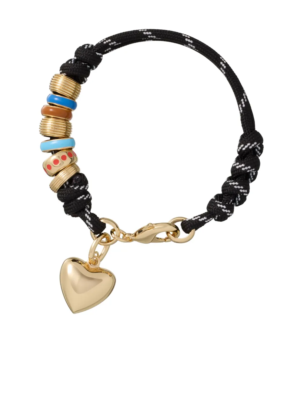 Roxanne Assoulin knotted heart-charm bracelet - Nero