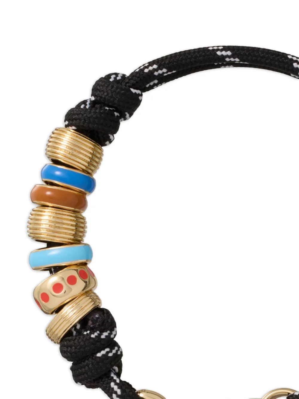 Roxanne Assoulin Geknoopte armband met hart bedel - Zwart