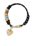 Roxanne Assoulin knotted heart-charm bracelet - Black