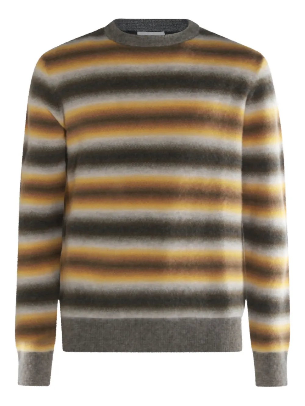 Piacenza Cashmere Maglione a righe sfumato - Grigio