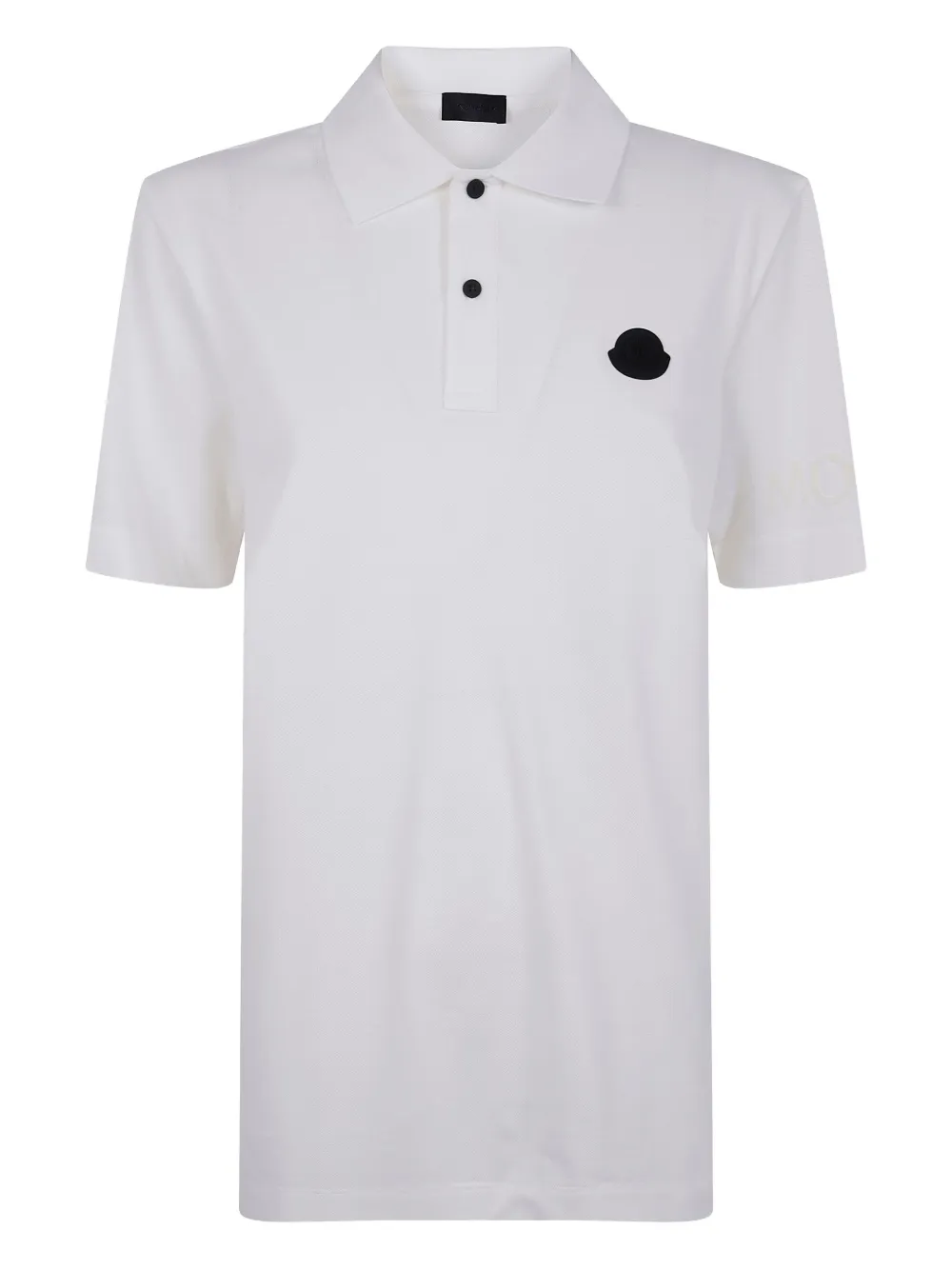 Moncler Logo-patch Polo Shirt In White