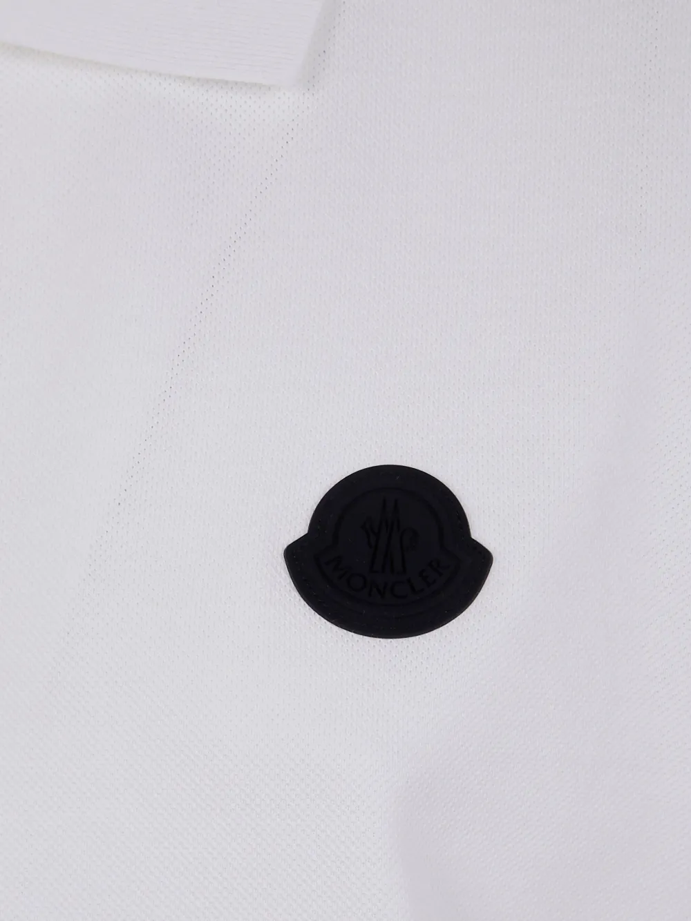 Moncler Logo-patch Polo Shirt In White