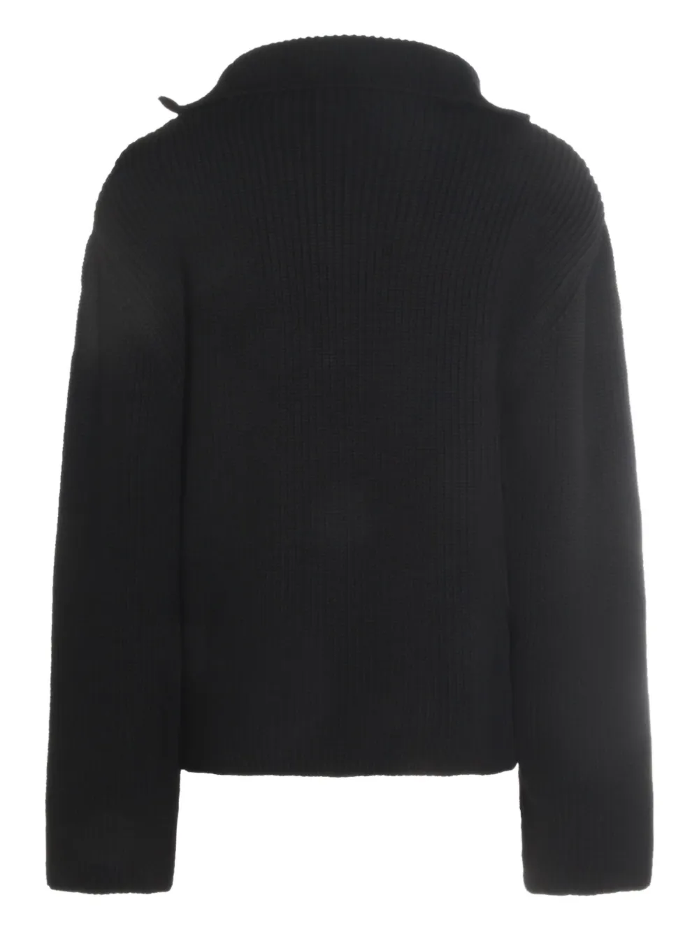 Courrèges Geribbelde trui met rits Zwart