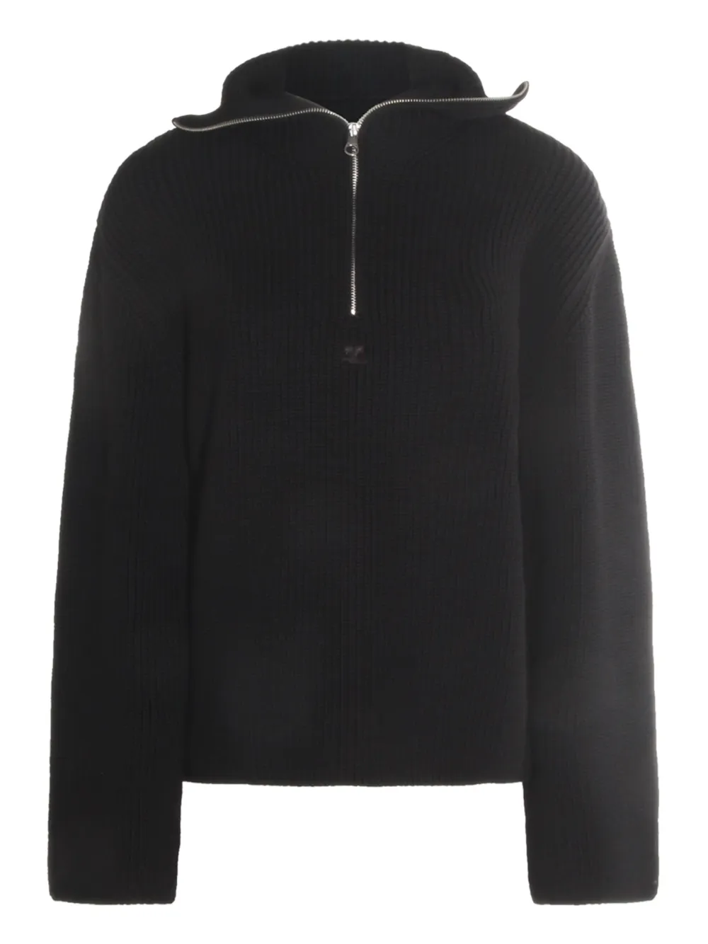 Courrèges Maglione con zip - Nero