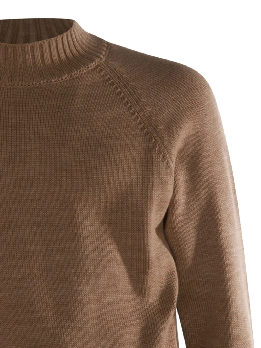 Zanone Trui met raglan mouwen en hoge hals Bruin