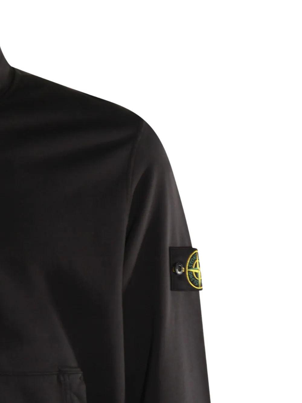 STONE  ブラック ジップアップ スウェット Stone Island ジップアップ スウェットシャツ | ブラック