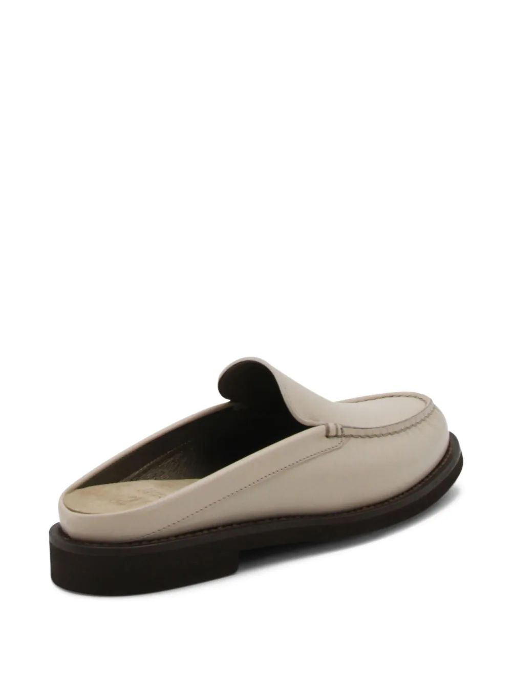 Brunello Cucinelli leather flat mules Neutrals