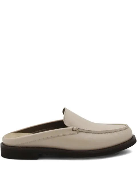 Brunello Cucinelli leather flat mules 