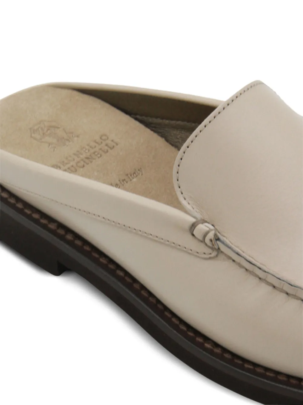 Brunello Cucinelli Leren muiltjes Beige