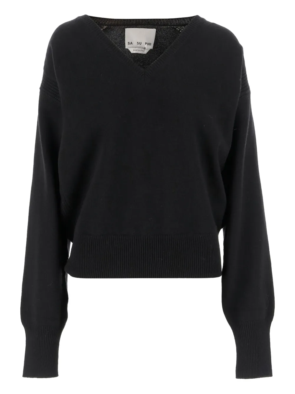 SA SU PHI V-neck cashmere sweater | Black | Image 1