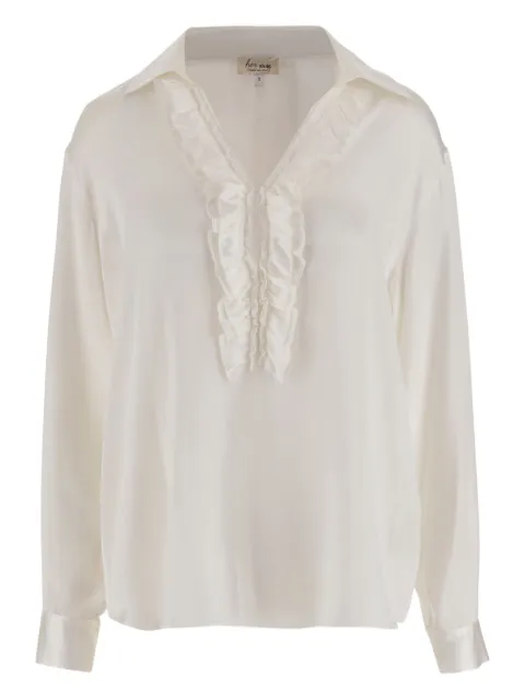 Her Shirt ruffle-detail silk-blend blouse