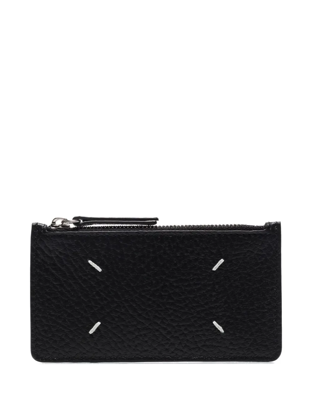 Maison Margiela zip-fastening leather card holder - ブラック Maison Margiela zip-fastening leather card holder - ブラック