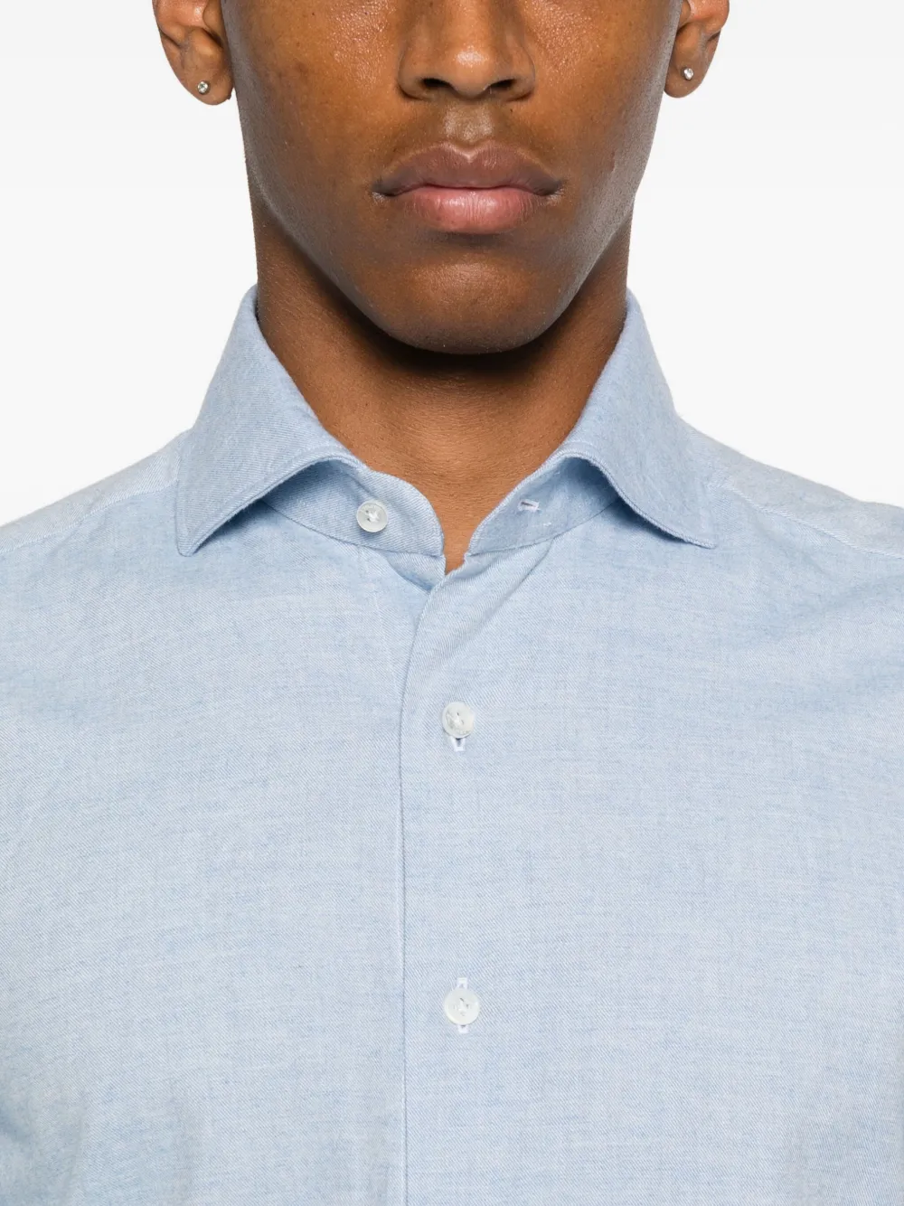 Barba Button-up overhemd Blauw