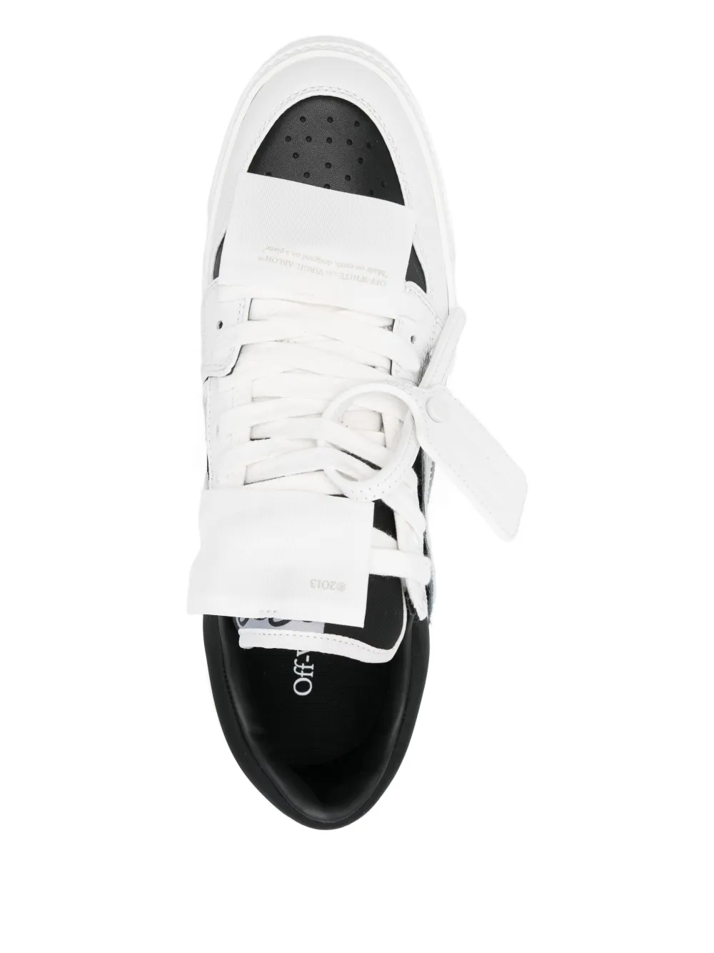 Off-White Out Of Office leren sneakers met Arrows-patroon Wit