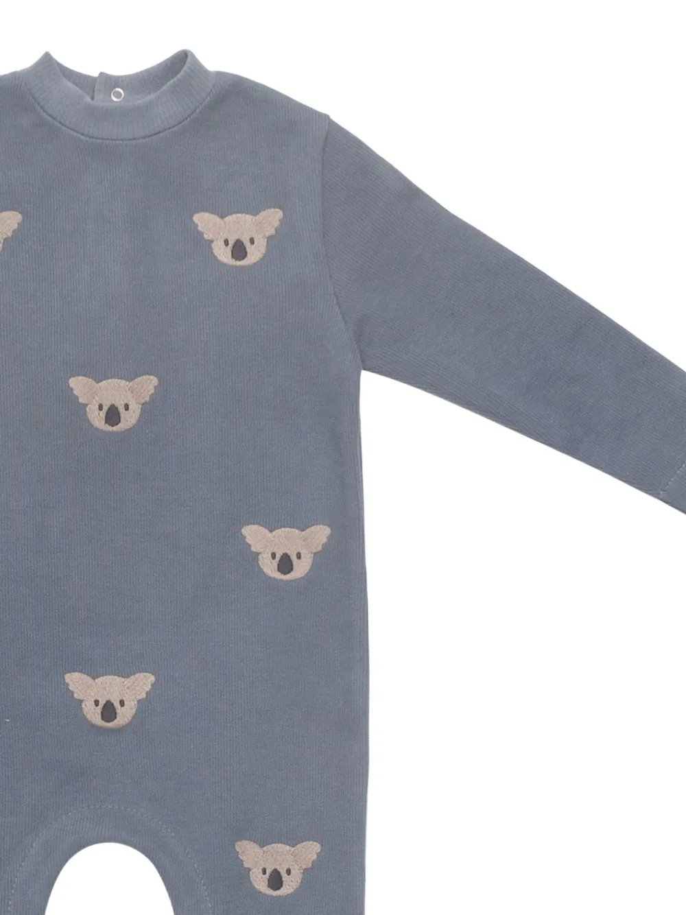 Donsje Phlyn Onesie pyjama met geborduurde koala Blauw