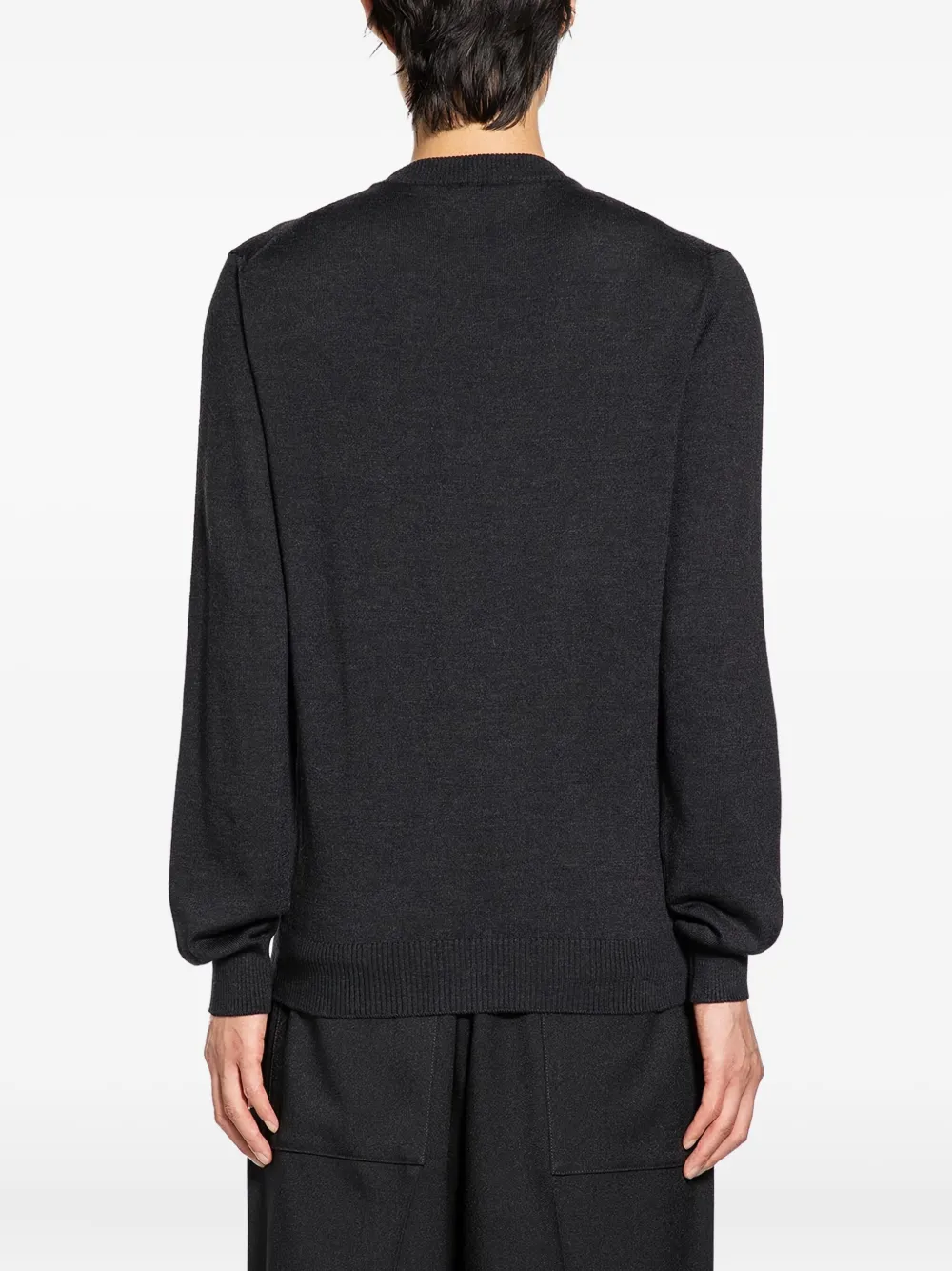 FENDI Trui met ronde hals en logo-reliëf Grijs