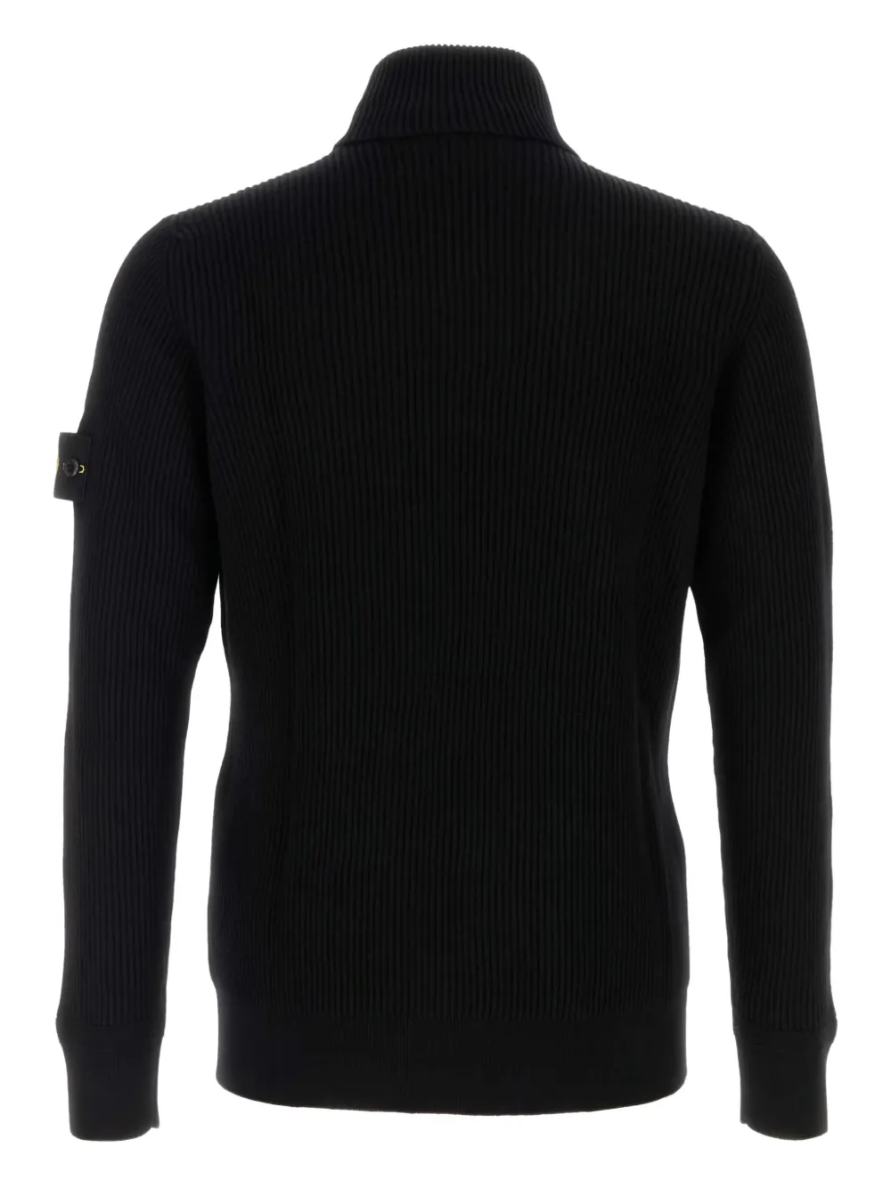 Stone Island ribbed turtleneck sweater - Zwart