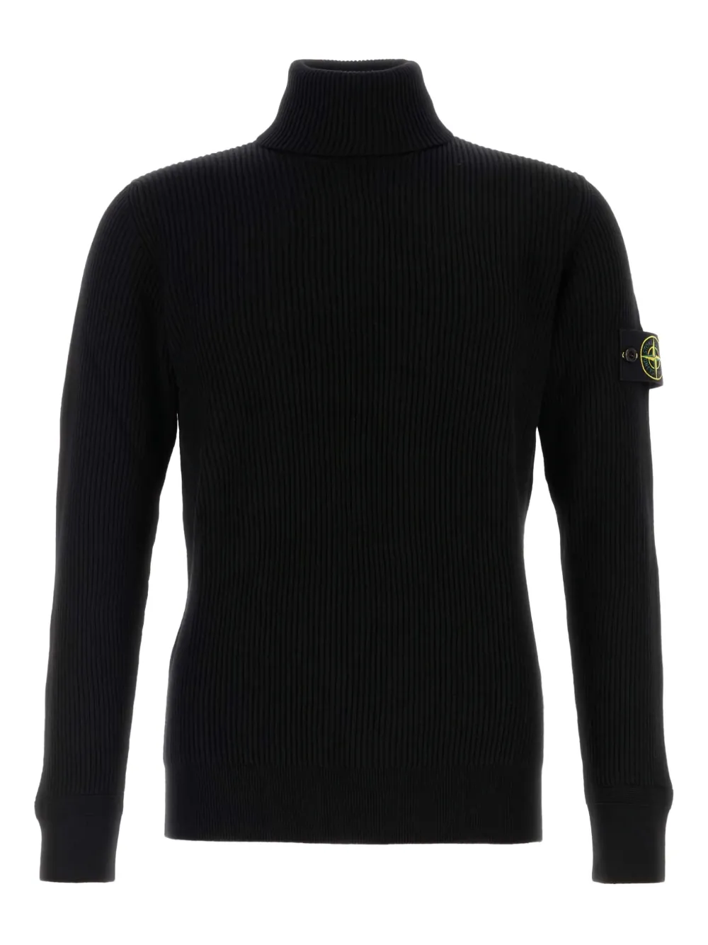 Stone Island ribbed turtleneck sweater - ブラック Stone Island ribbed turtleneck sweater - ブラック