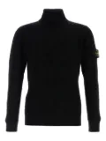 Stone Island ribbed turtleneck sweater - Black