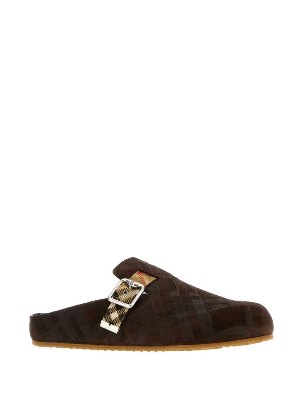 Burberry Urchin buckle-embellished suede mules - Bruin