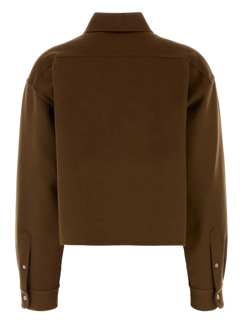 Miu Miu long-sleeve cropped shirt - Bruin