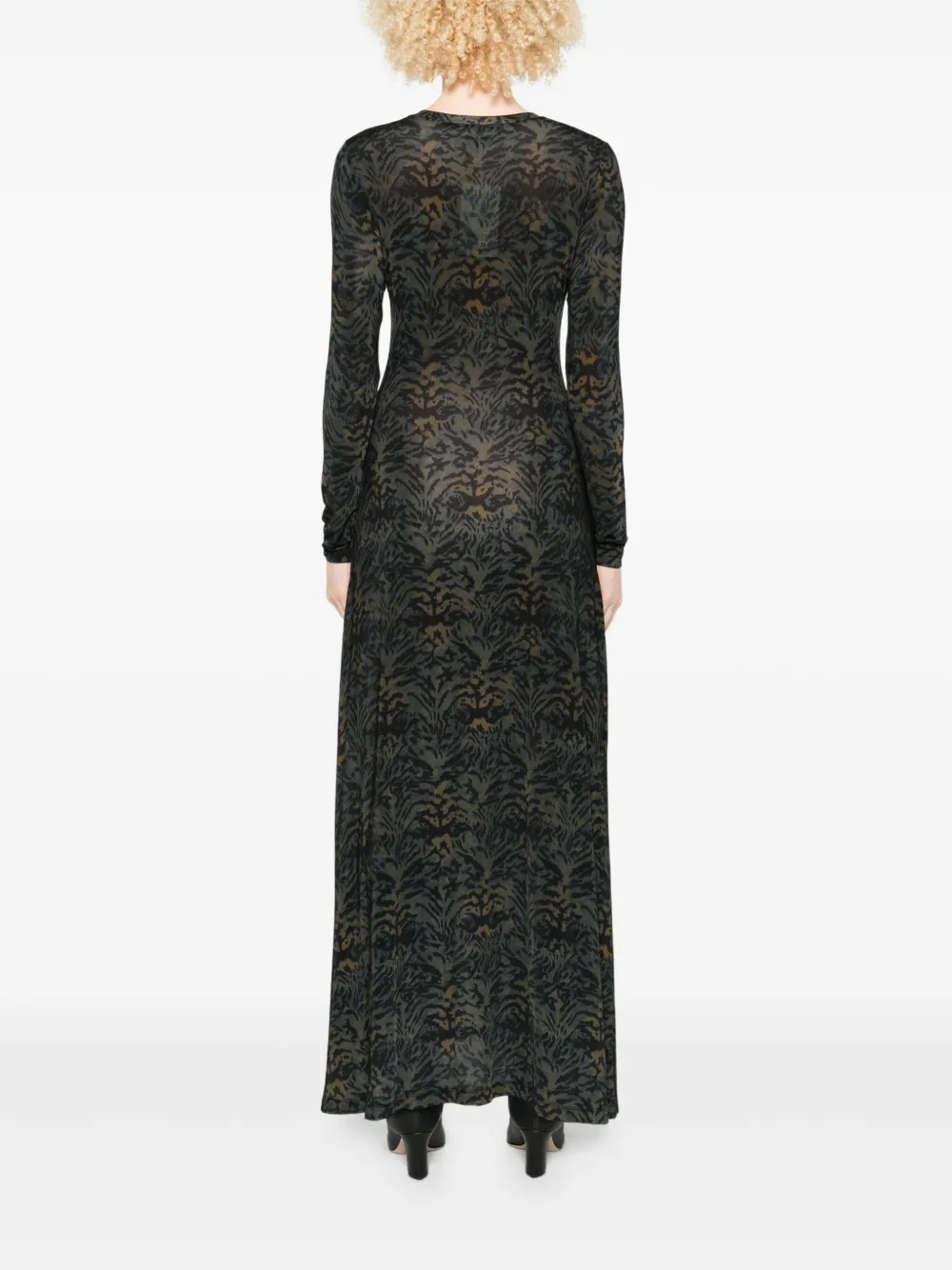 Ulla Johnson Jersey jurk met print Groen