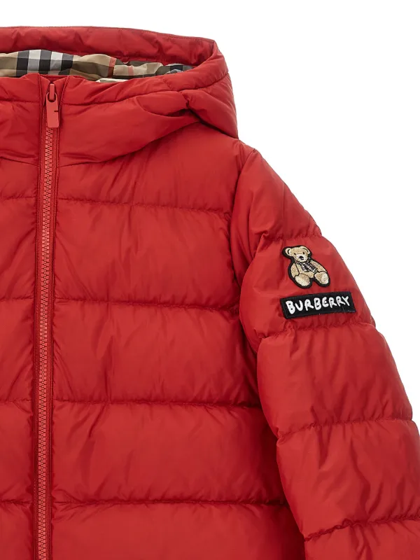 Burberry Kids Piumino Trapuntato Con Cappuccio Rosso FARFETCH IT