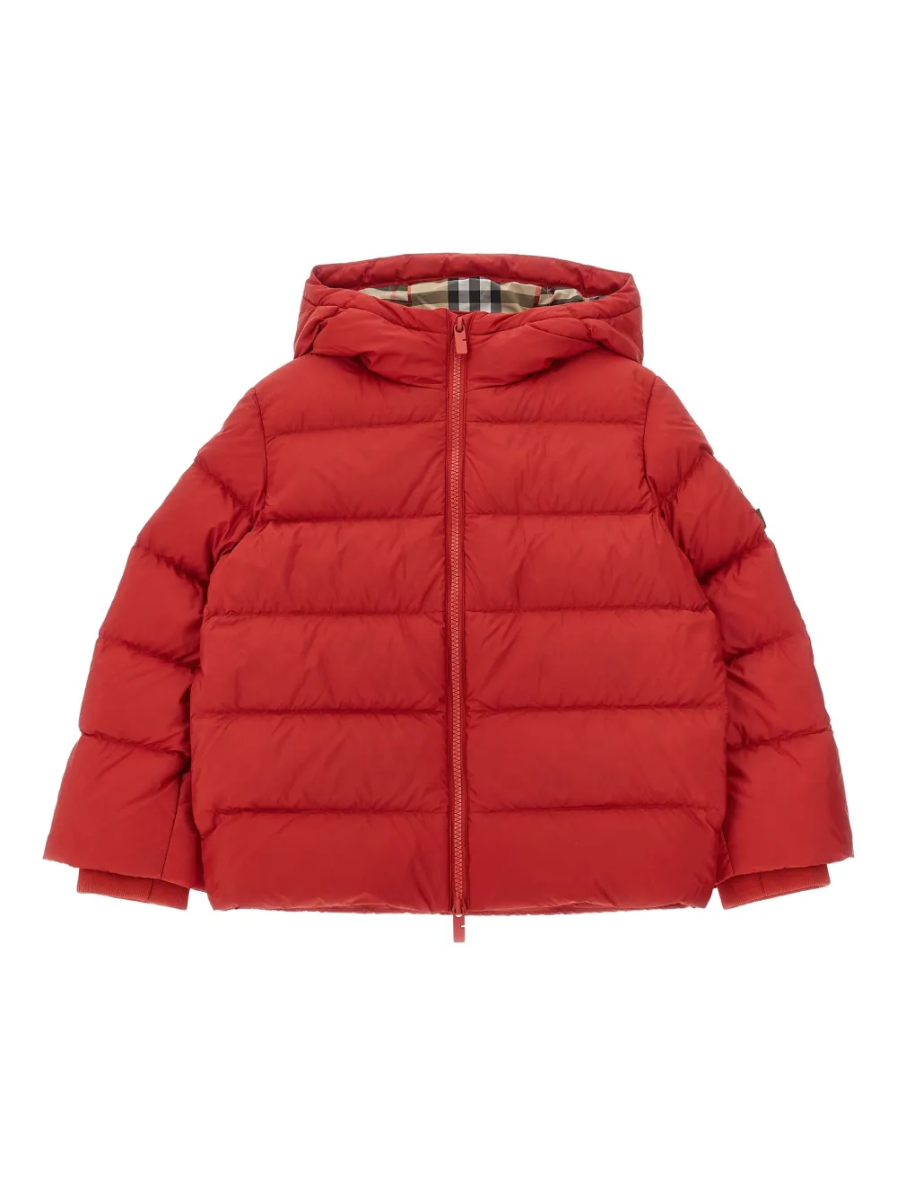 Burberry Kids quilted hooded jacket - Rosso