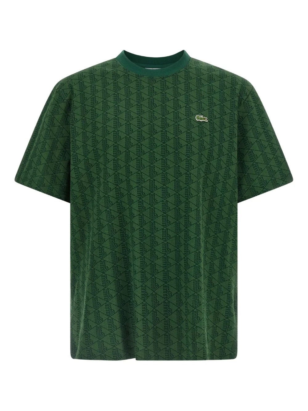 Lacoste Paris jacquard-monogram T-shirt | Green | Image 1