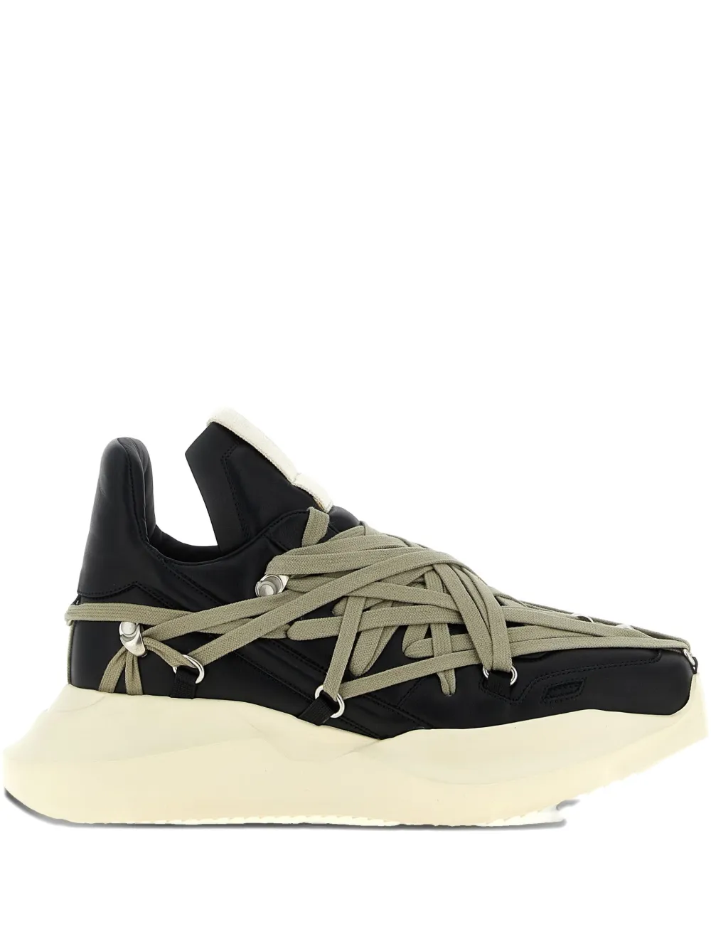 Rick Owens Megalace Geth Runner lace-up sneakers Black