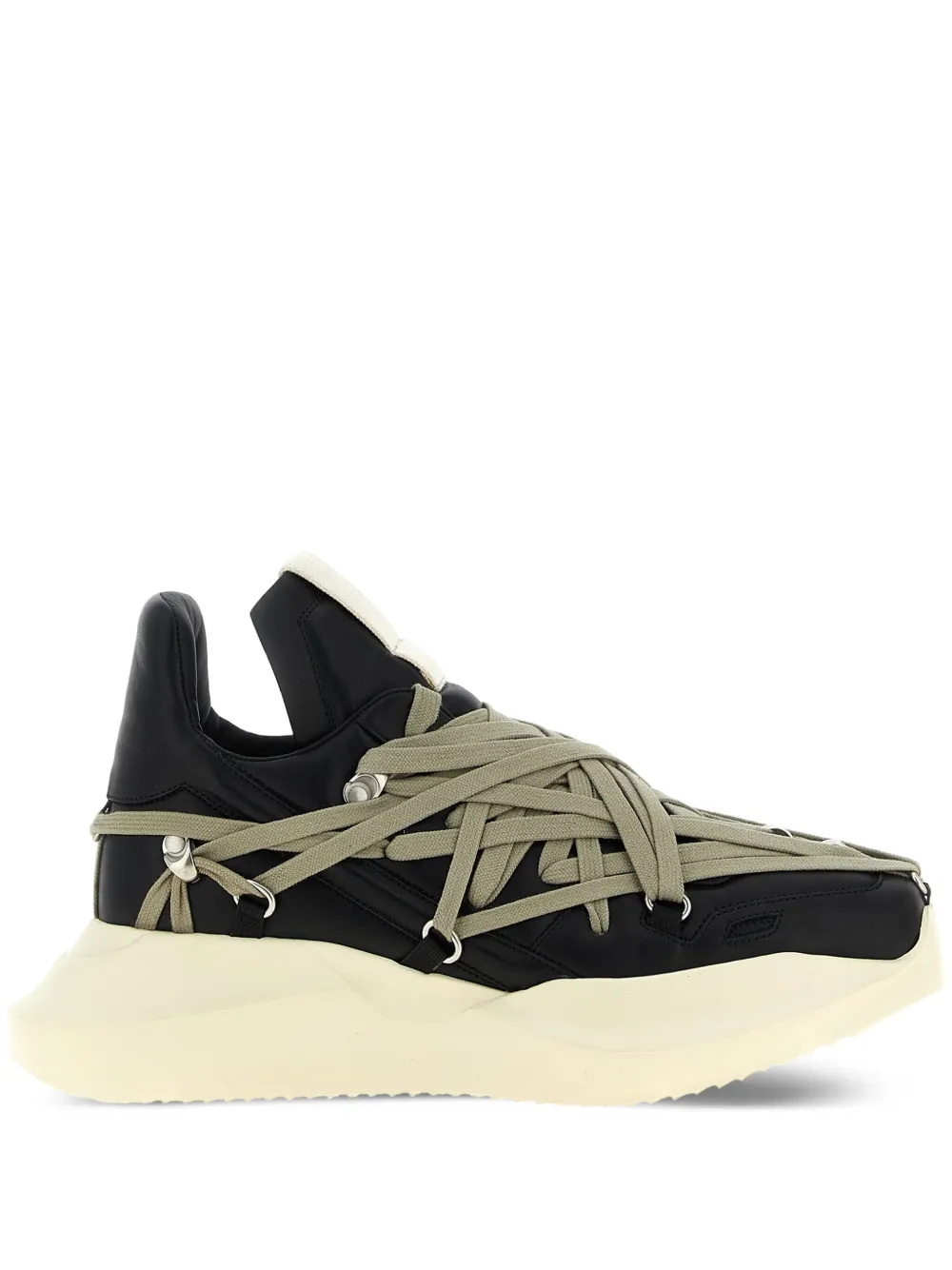 Rick Owens Megalace Geth Runner lace-up sneakers | Black | Image 1