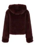 B&B COUTURE hooded long-haired faux-fur coat