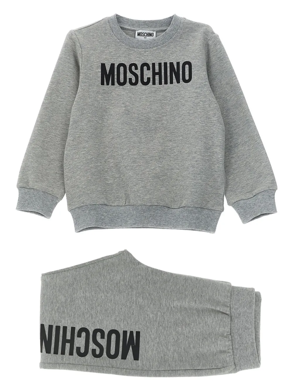 Moschino Kids logo-print fleece tracksuit | Grey | Image 1