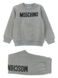 Moschino Kids logo-print fleece tracksuit - Grey
