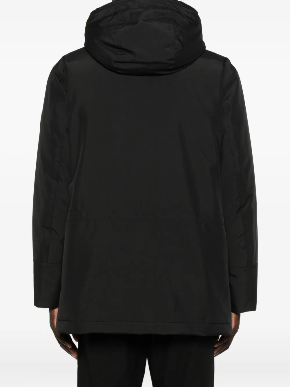 BOSS Gewatteerd jack met capuchon Zwart